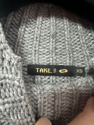 Maglione collo alto effetto maglia