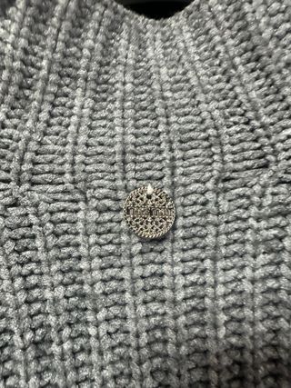 Maglione collo alto effetto maglia