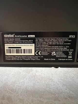 Patinete Eléctrico Segway Ninebot Max G2