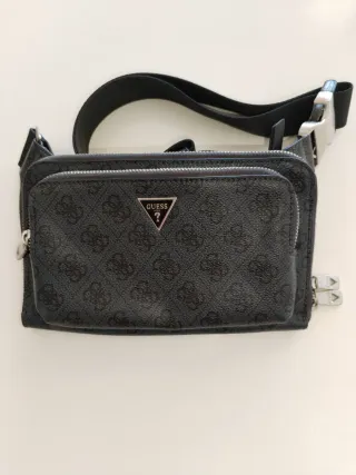 Riñonera Guess Negra/Gris Sin Usar