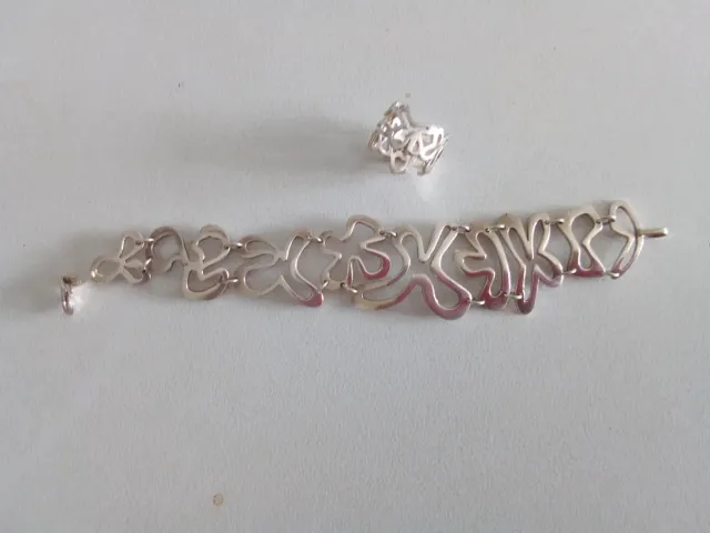 Conjunto Pulsera y Anillo Plata