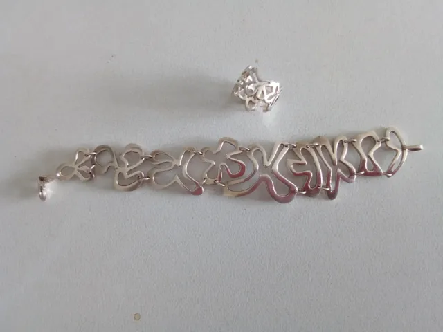 Conjunto Pulsera y Anillo Plata