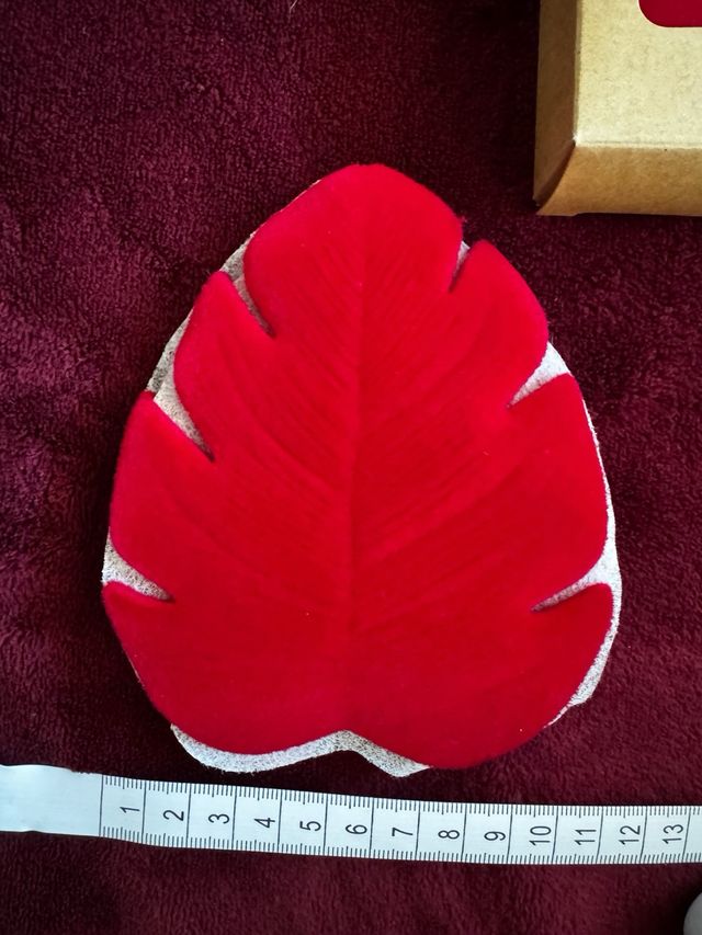 Posavasos Navidad Zara Home Terciopelo Rojo