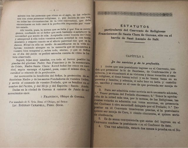 Estatutos de las religiosas de Sta Clara de Salt