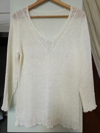 Jersey fino calado entretiempo