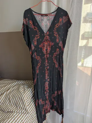 Vestito Desigual nero e rosso taglia M festività