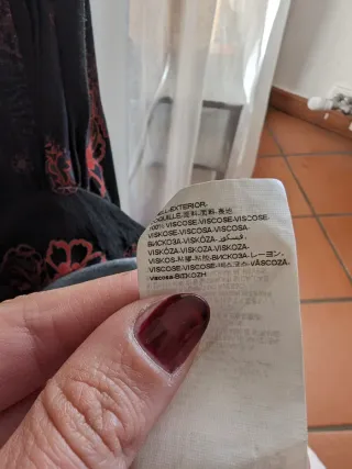 Vestito Desigual nero e rosso taglia M festività