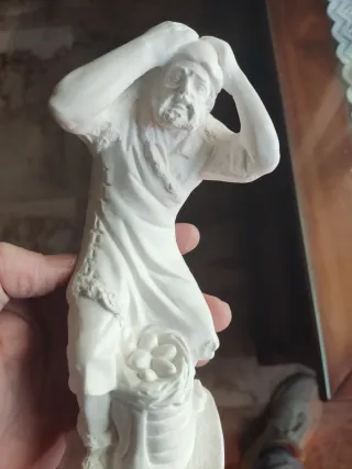 Pastor y burra de escayola