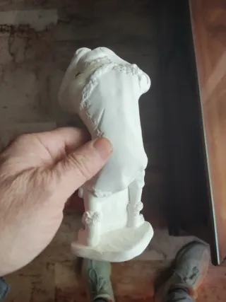 Pastor y burra de escayola