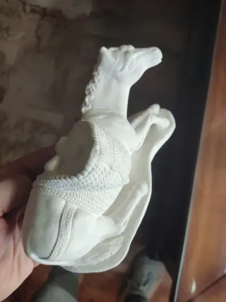 Pastor y burra de escayola