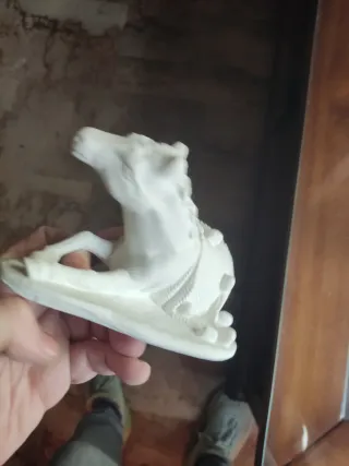 Pastor y burra de escayola