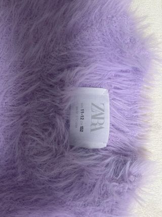 Jersey pelo Zara morado talla 11-12