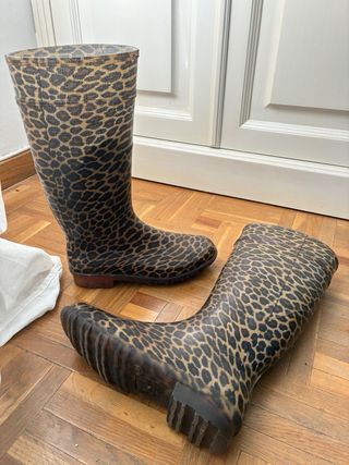 Botas de lluvia G&G estampado leopardo tipo Hunter