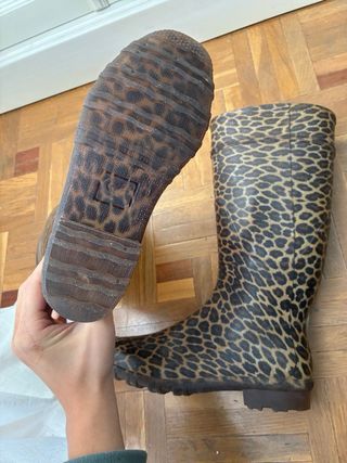 Botas de lluvia G&G estampado leopardo tipo Hunter