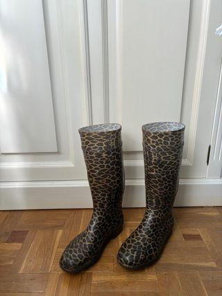 Botas de lluvia G&G estampado leopardo tipo Hunter