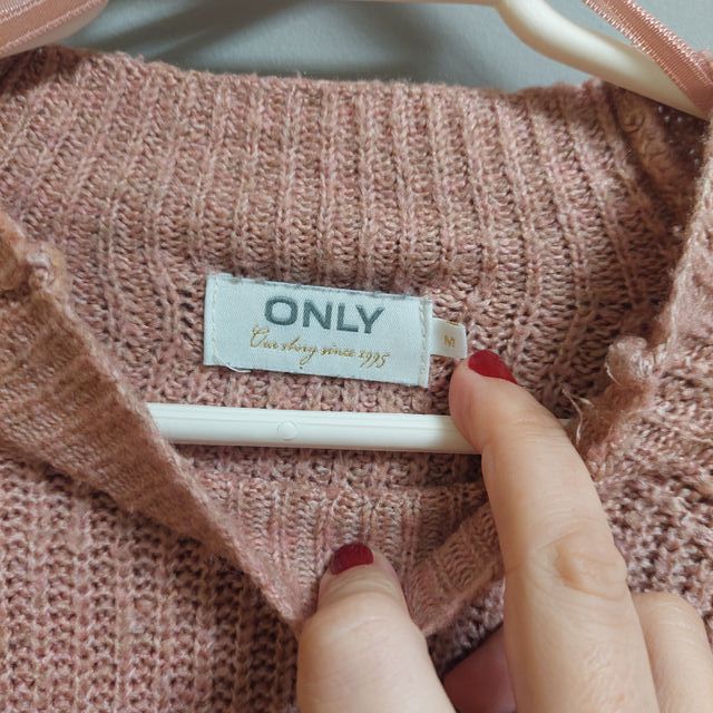 Jersey punto rosa Only talla M
