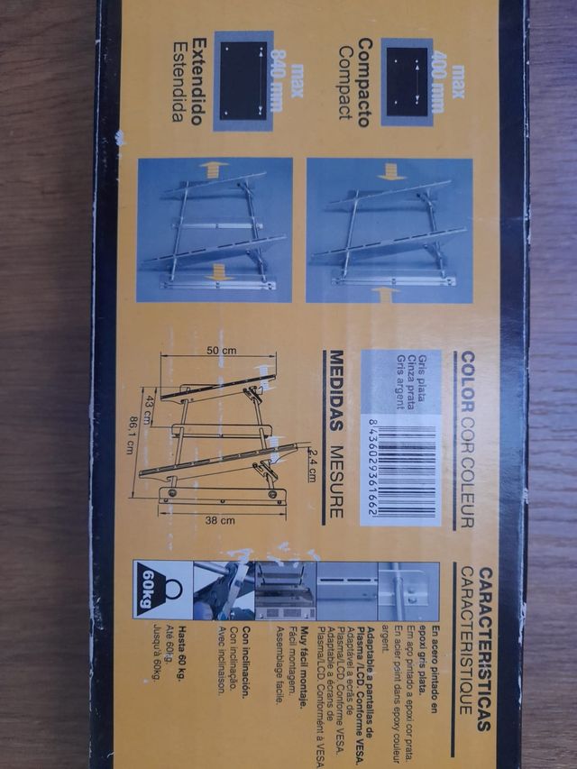 Soporte TV Plasma/LCD 26-60 Inclinable