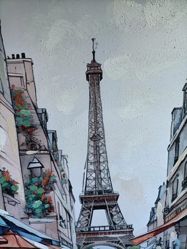 Lienzo grande Torre Eiffel