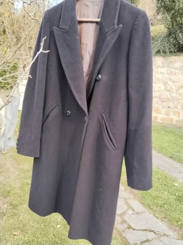 Abrigo sastre mujer azul marino. Lana 100%