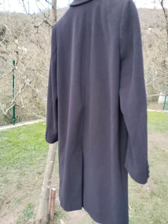 Abrigo sastre mujer azul marino. Lana 100%