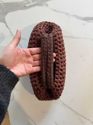 Clutch crochet uncinetto fatto a mano marrone