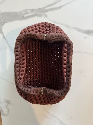 Clutch crochet uncinetto fatto a mano marrone