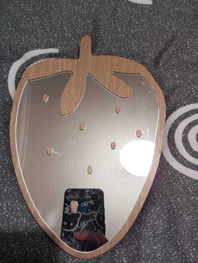 Espejo Fresa Madera y Cristal