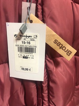 Chaquetón niña rosa talla M