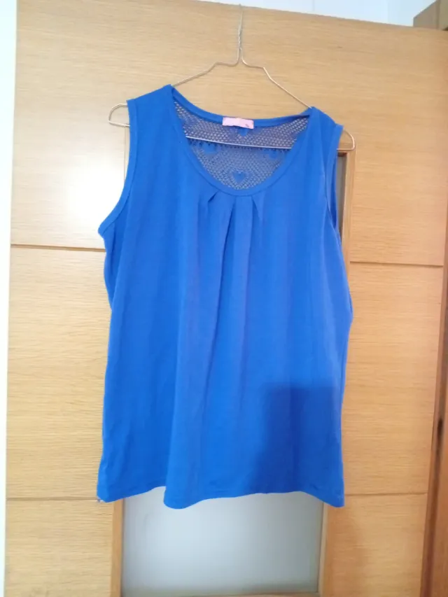Camiseta sin mangas azul