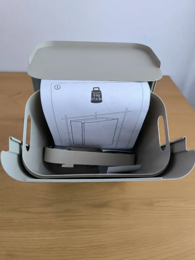 Cubo basura Ikea Florsjon beige nuevo