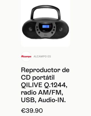 Qilive Boombox CD/Radio Player Q.1244