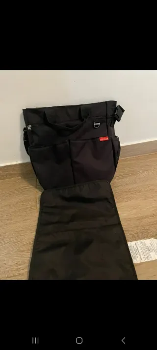 Bolso carrito bebé + cambiador negro