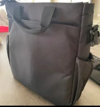 Bolso carrito bebé + cambiador negro