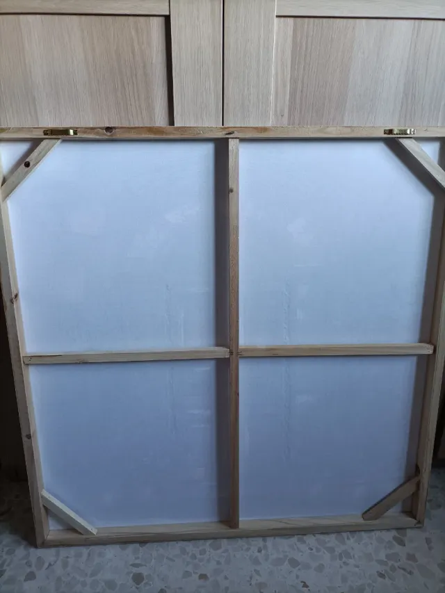 Lienzo grande decorativo puerta y flores