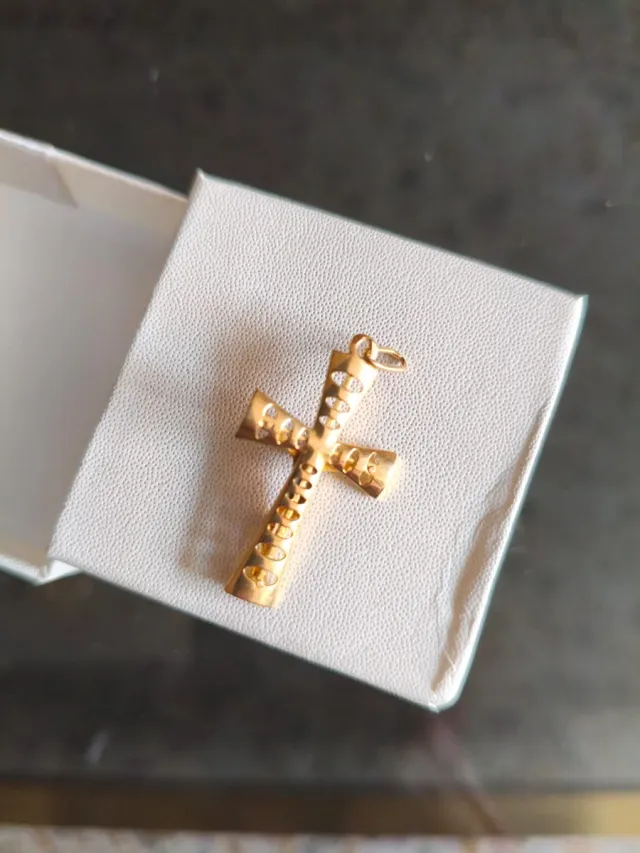 Colgante Cruz Oro 18k Nuevo