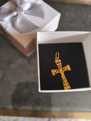 Colgante Cruz Oro 18k Nuevo