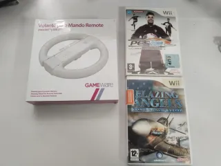 Lote Wii: Volante y 2 Juegos