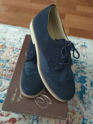 Zapatos niño comunión azul talla 36