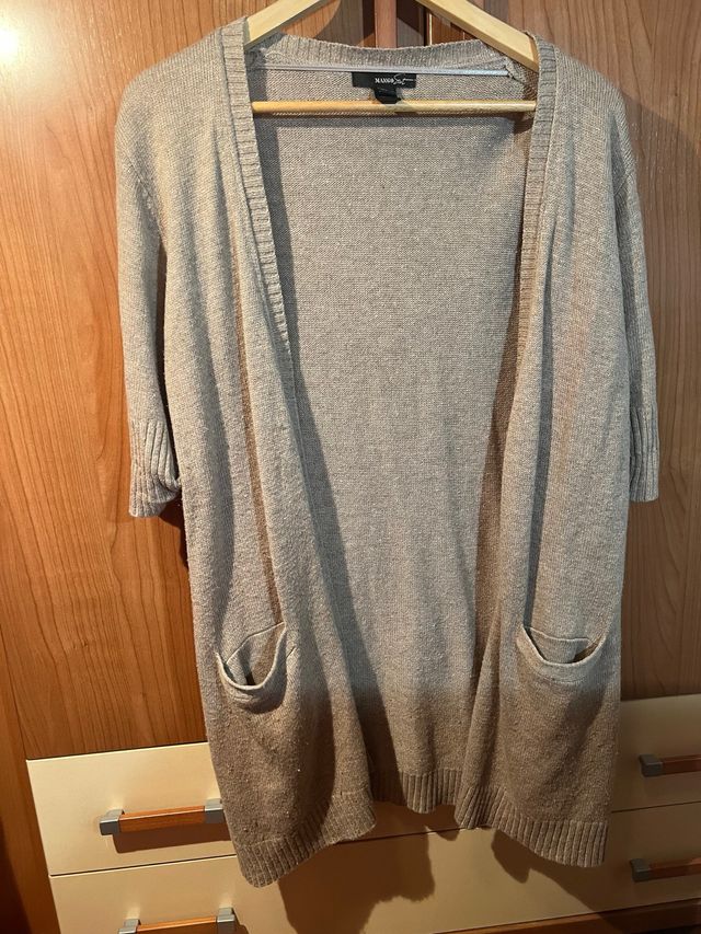 Chaqueta larga MANGO beige Talla M