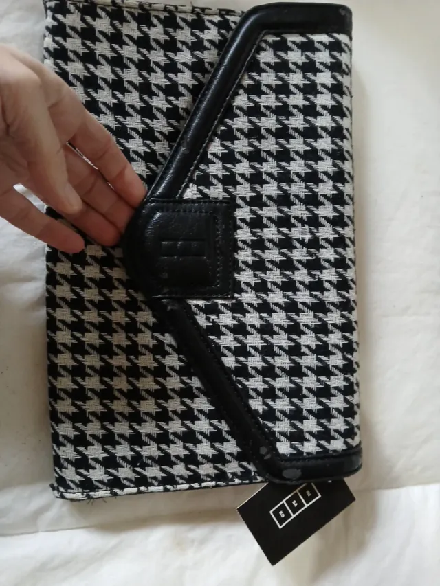 Conjunto sombrero y bolso Misako cuadros