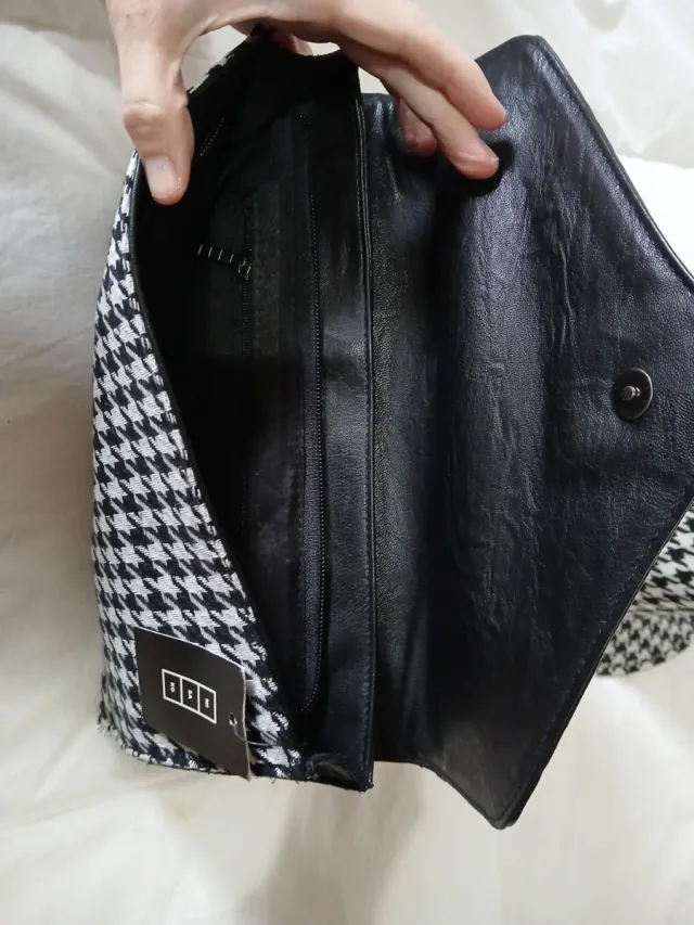 Conjunto sombrero y bolso Misako cuadros