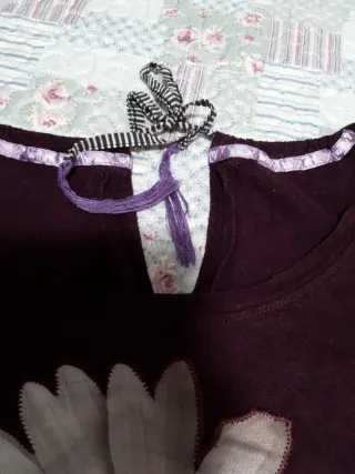 Camiseta Desigual Manga Larga Flor Blanca