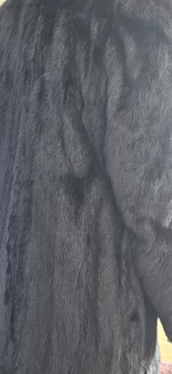 Abrigo lomos bison negro/marrón