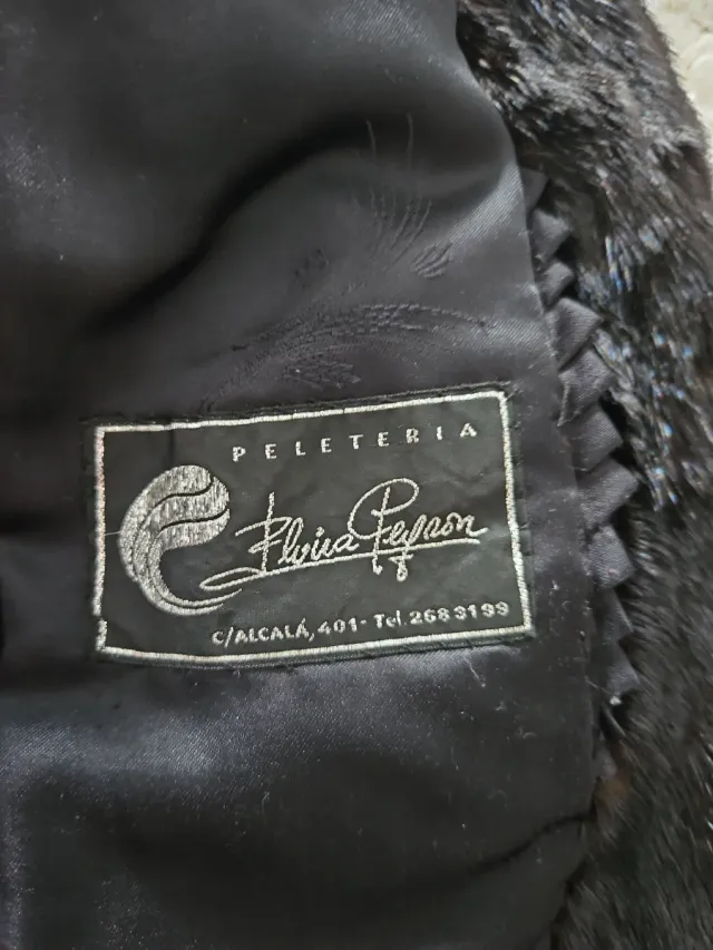 Abrigo lomos bison negro/marrón