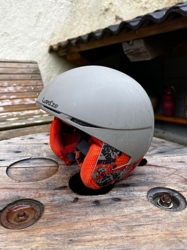 Casco de esquí Wed'ze gris y naranja