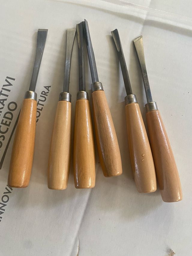 Set 6 Gubias Madera Mango