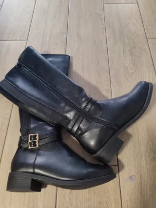 Botas altas piel negras talla 37