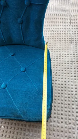 Banqueta Descalzadora Vintage Terciopelo Teal