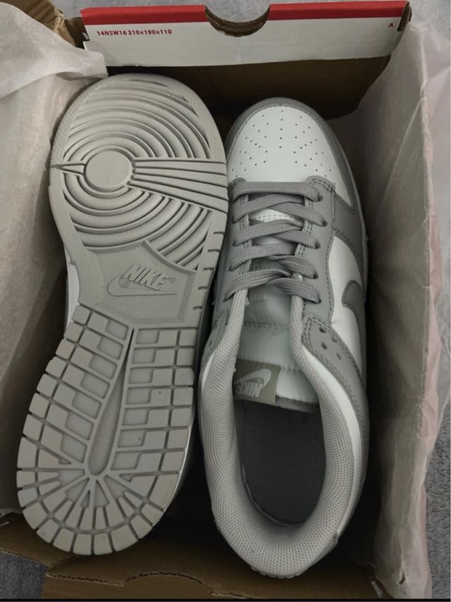 Nike Dunk Low Gris Blanco