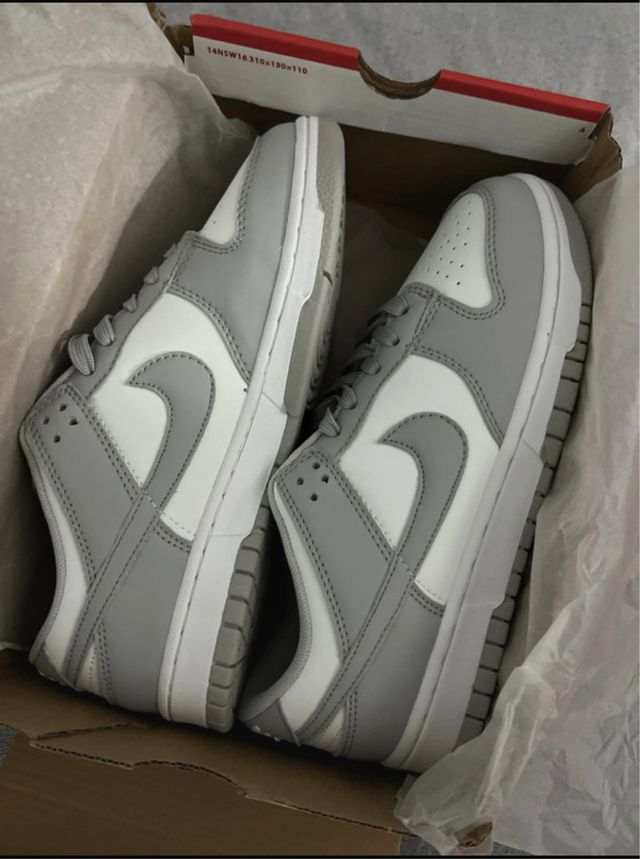 Nike Dunk Low Gris Blanco